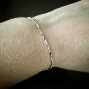 Real Solid Sterling Silver Bracelet 7.5" Long